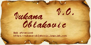 Vukana Oblaković vizit kartica